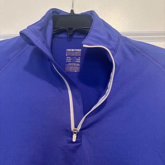 Nike Pro NikeFit MicroFleece Quarter Zip Athletic Top - Picture 8 of 12